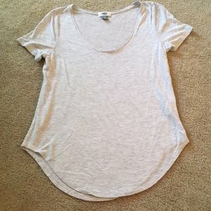 Gray scoop neck tee. Size XS